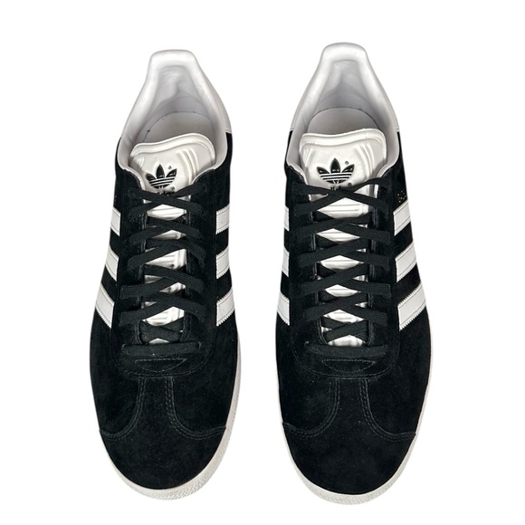 ADIDAS Gazelle Classic Shoes in Iconic Core Black / White / Gold Metallic - Picture 7 of 13